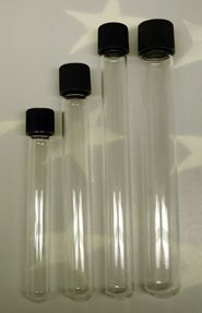 10 Glass Test Tube w/ Screw Cap 20 x 125 mm   5 Inch  