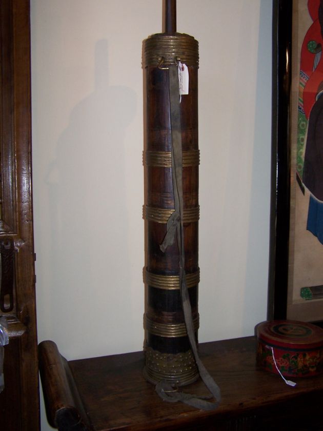 ANTIQUE TIBETAN WOODEN BUTTER CHURNER  