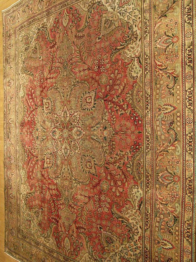 8x11 Handmade Muted Colors Antique Persian Tabriz Rug  