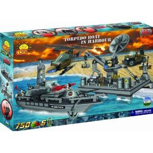 Cobi Small Army Torpedo Boat In Harbor Set New MISB  