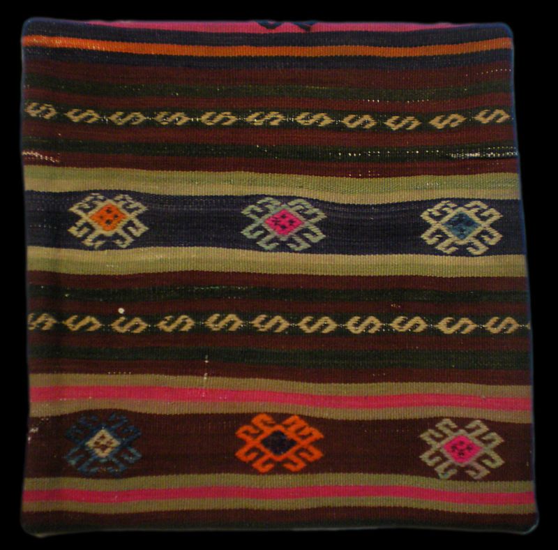 TURKISH ANATOLIAN STRIPED KILIM CICIM PILLOW COVER 22  