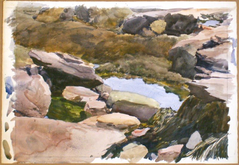 Winthrop Turney NY Listed Artist Gloucester Watercolor  