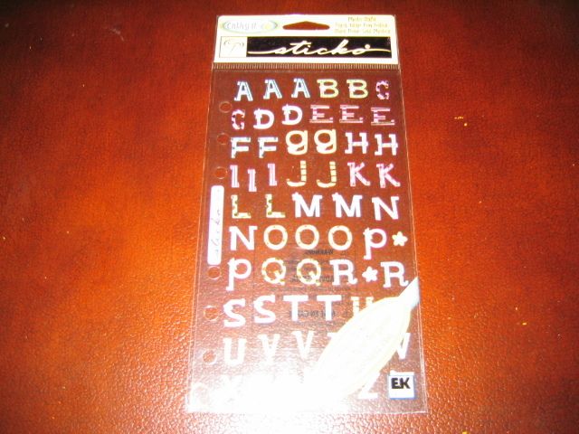 Scrapbooking Sticko Cathy B Vellum Alphabet Stickers  