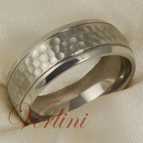 8MM Titanium Wedding Band Stunning Hammered Mens Rings  