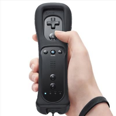 Black Remote And Nunchuck Controller Sensor + Silicon Case For 